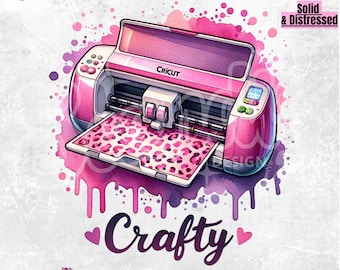 Cute Crafting PNG Clipart | Sublimation Design | Happy Crafter PNG | Craft Love | Glass Jar Mug Sticker design | Cricut Sublimation Design