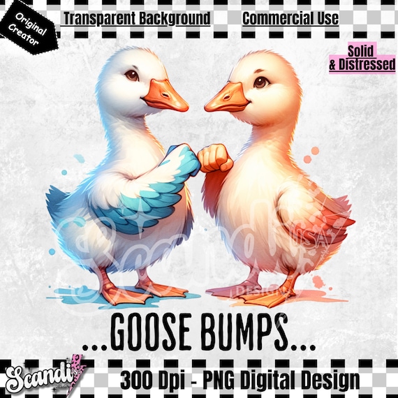 Goosebumps PNG, Goose Bumps Clipart, Aesthetic Png, Cute Png, Trendy Clipart, Retro Geese Png, Goose Bumps Sublimation Design, Wrap File
