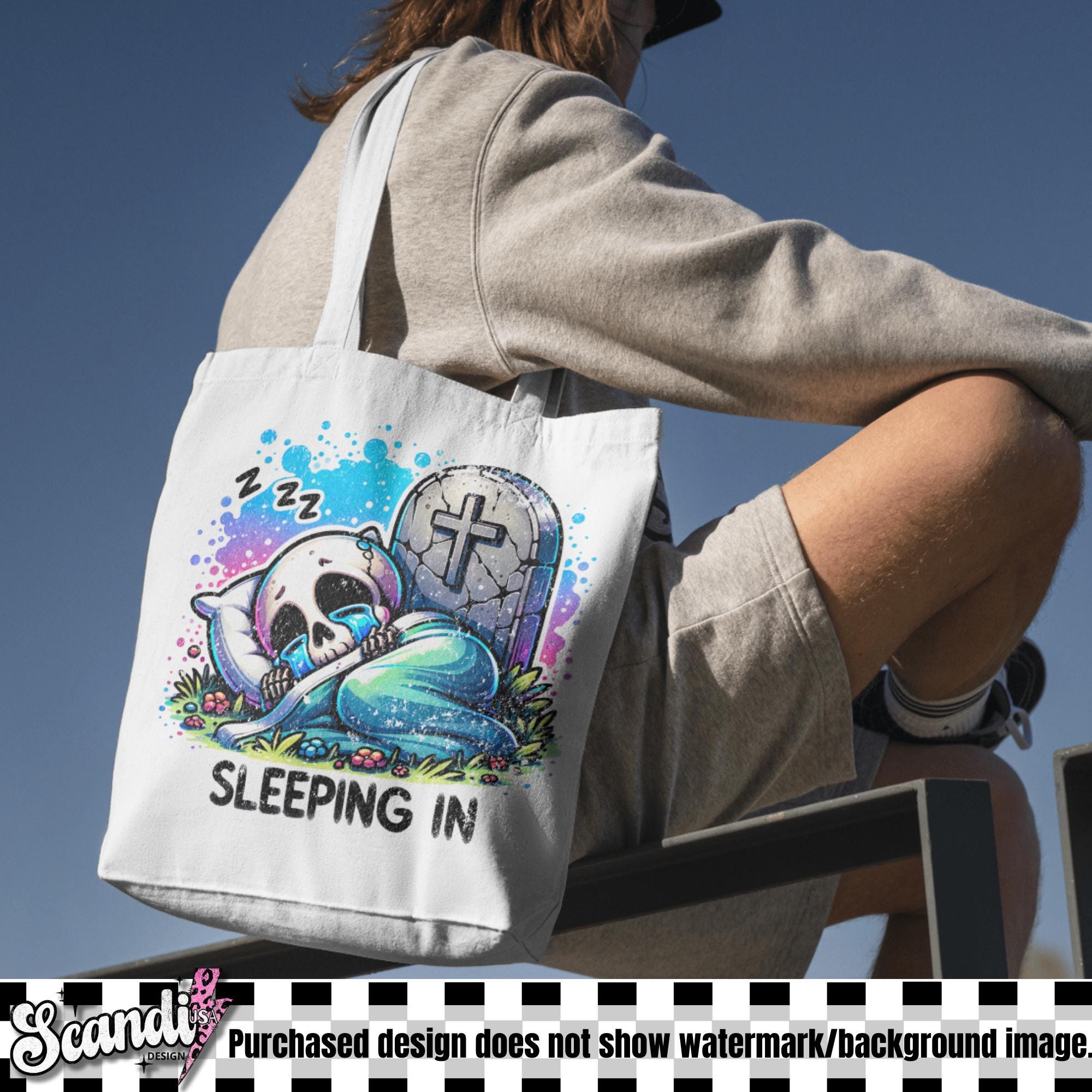 Skeleton Sleep Sticker Cute Snarky Skeleton PNG, Sleeping in Clipart, Spooky Skeleton ...