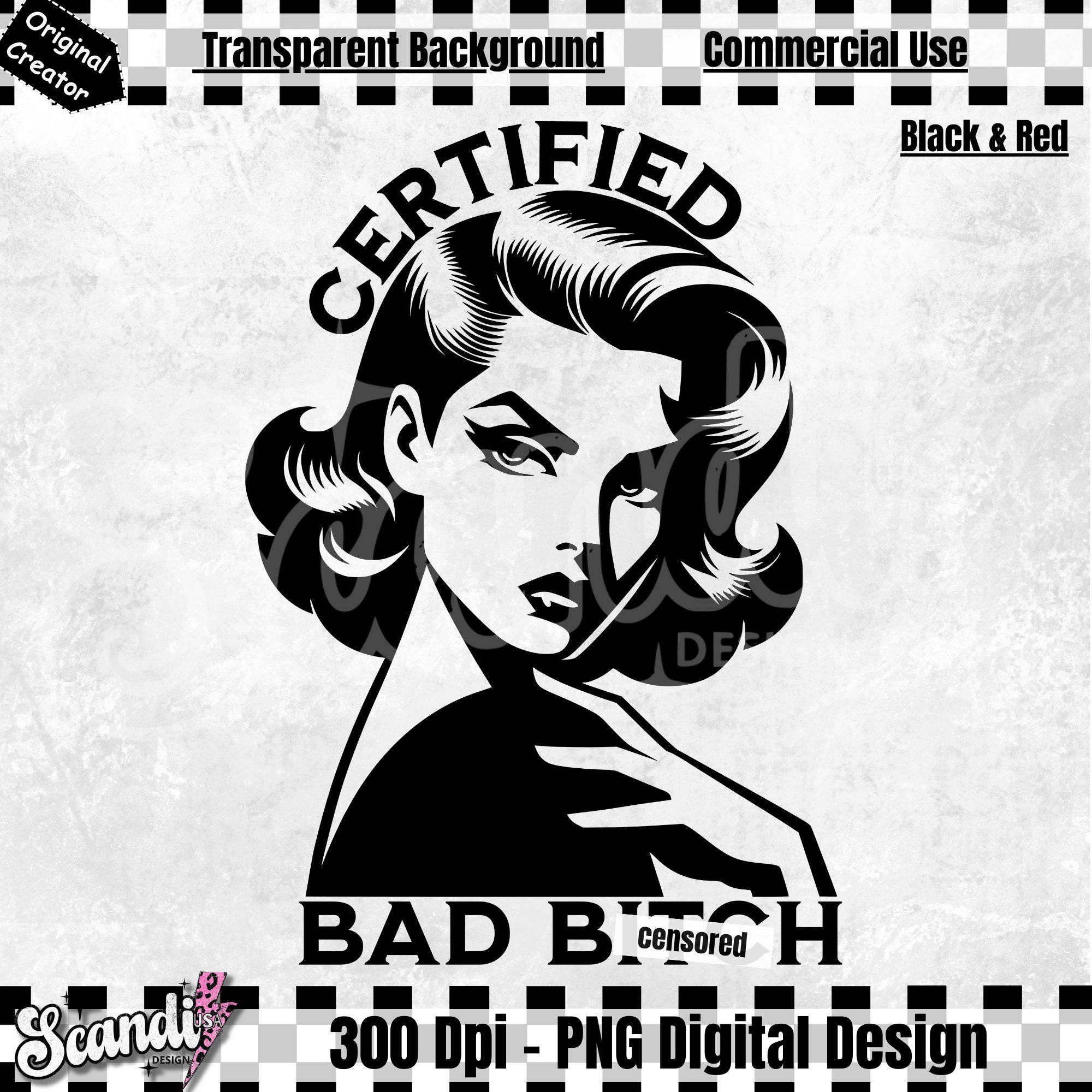 Certified Bad Bitch PNG | Certified Bitch | Trendy Vintage Retro