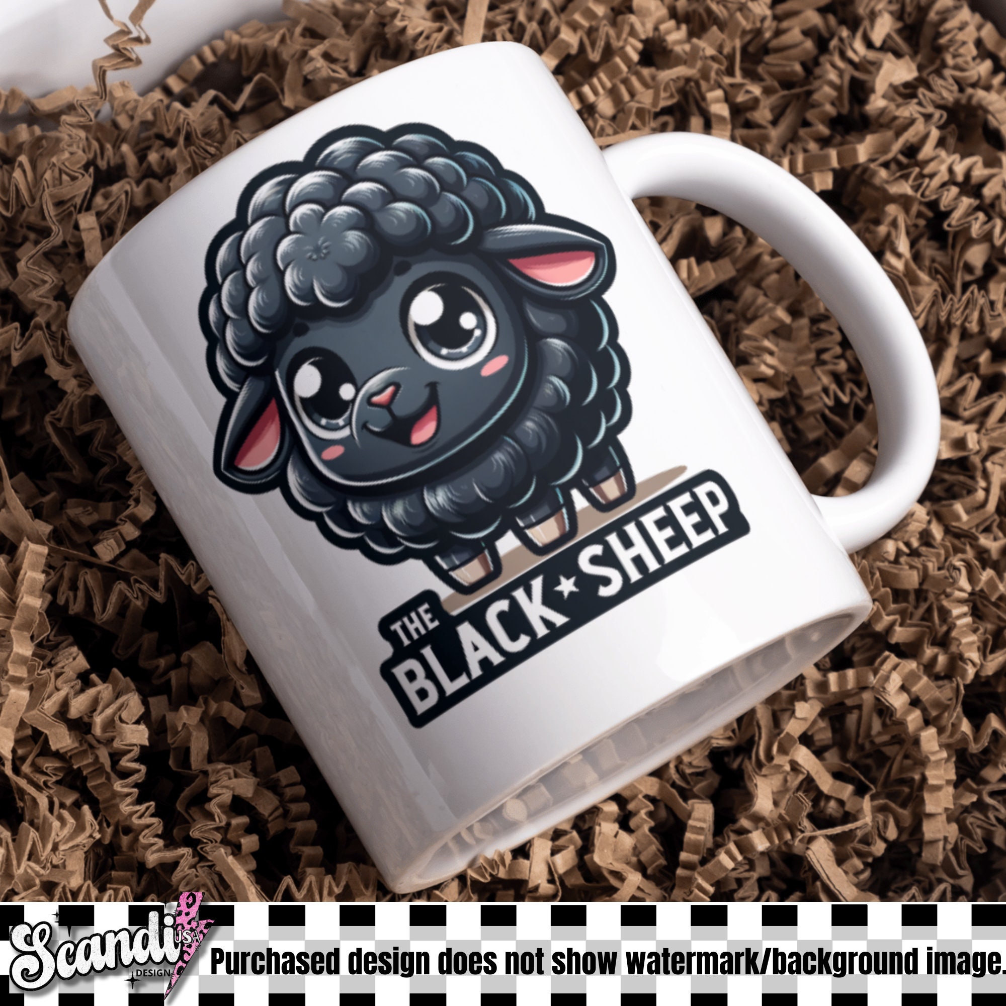 The Black Sheep PNG | Cute Sheep Clipart | Outcast