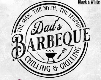 Dad's Barbeque PNG – Grilling BBQ Design - Father's Day Gift (Digital Download)
