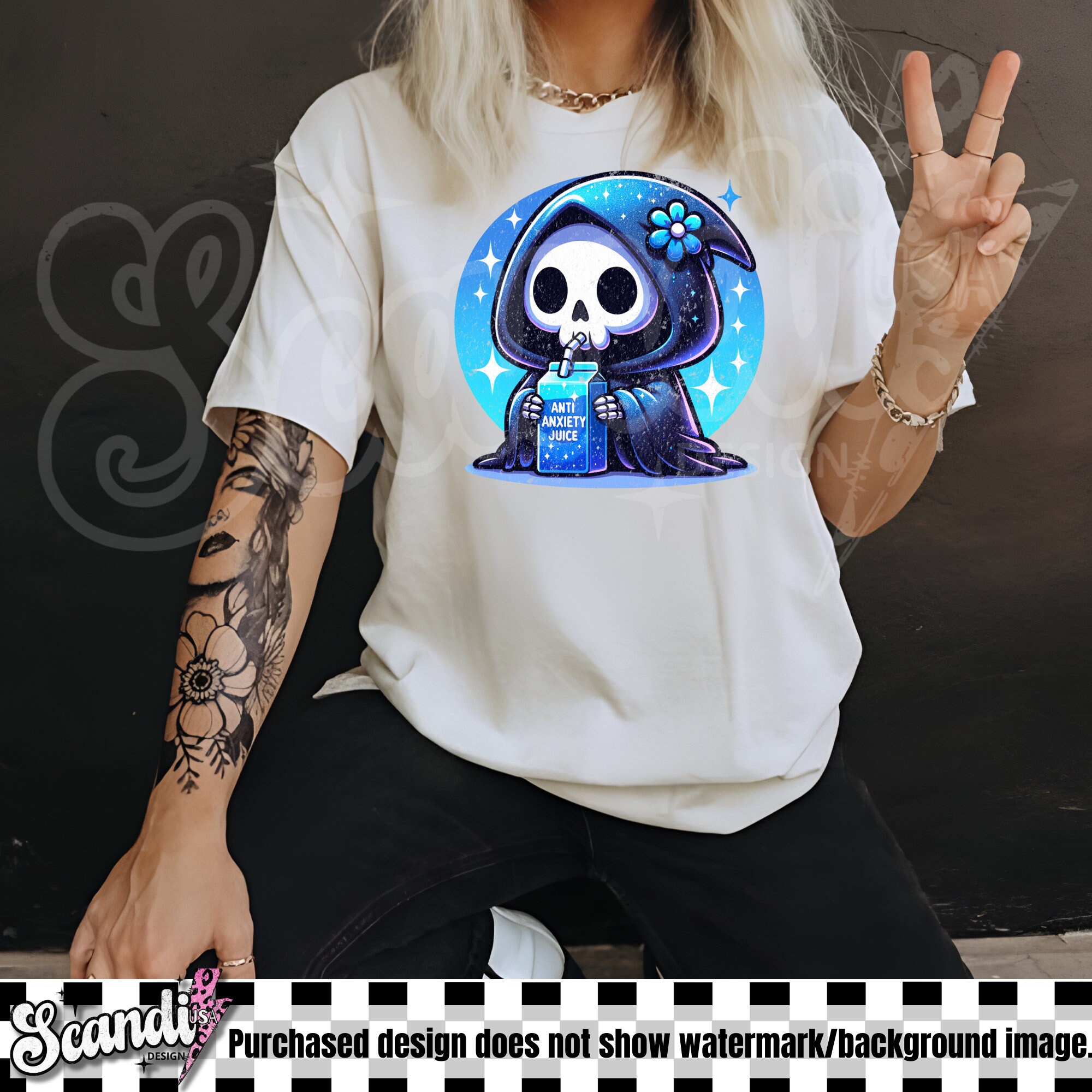 Anti Anxiety Juice PNG | Anxious Grim Reaper Clipart | Anxiety Skeleton ...