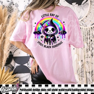 Little Ray of Pitch Black Sunshine PNG | Snarky Skeleton Clipart