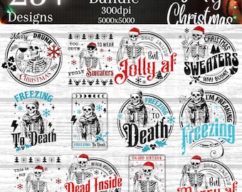 Funny Christmas skeleton bundle 25+ designs PNG - Christmas Tarot PNG - Funny Christmas PNG - Christmas - Creepy Christmas - Funny Tarot png