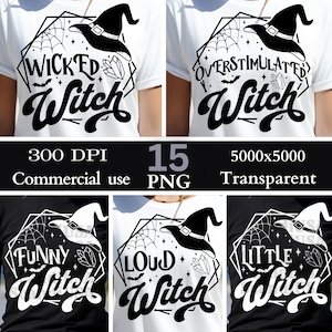 Good witch PNG - Bad witch PNG - Drunk witch PNG - Wicked witch PnG - Matching Witch Outfit bundle PnG - Witch PnG - Matching Outfit