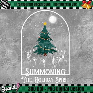 Griezelige kerstboom roept de vakantiegeest op, png PNGEgg – dansende skeletten, spookachtige vakantie (digitale download)