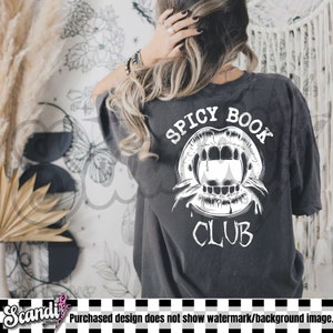 Spicy Book Club | PNG | Dark Romance Book Club | Trendy Literature | Dark Academia | Funny Gift for Readers | Bookish | Book Lover PNG image 6