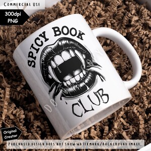 Spicy Book Club | PNG | Dark Romance Book Club | Trendy Literature | Dark Academia | Funny Gift for Readers | Bookish | Book Lover PNG image 4