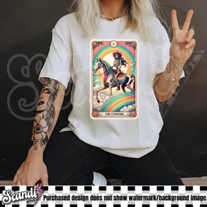 Cowgirl Skeleton Tarot Card PNG | Western Sublimation (Digital Download) image 2