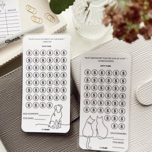 Pet (Dog and Kitty) Sinking Funds Tracker | Laminated A6 Cash Tracker