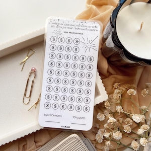 New Year Savings Tracker | Laminated A6 Cash Tracker