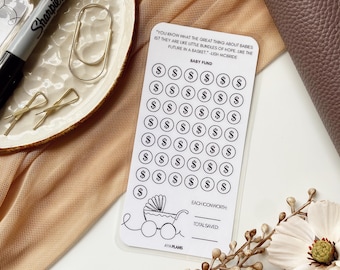 Baby Sinking Funds Tracker | Laminated A6 Cash Savings Tracker
