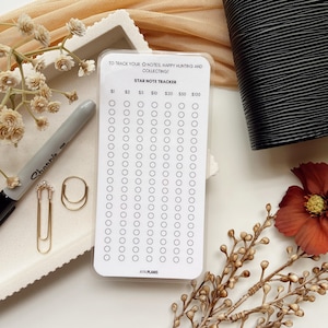 Star Note Savings Tracker | Laminated A6 Cash Savings Tracker