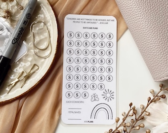 Daycare Sinking Funds Tracker | Laminated A6 Cash Savings Tracker