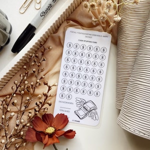 Cash Stuffing Sinking Funds Tracker | Laminated A6 Cash Savings Tracker