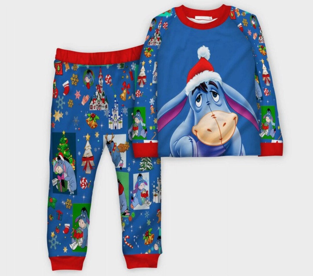 Christmas Eeyore Pajamas Set Eeyore Pajamas Family Eeyore Etsy