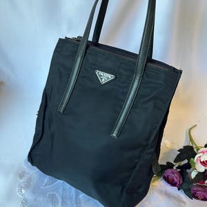 Vintage Prada tessuto tote bag