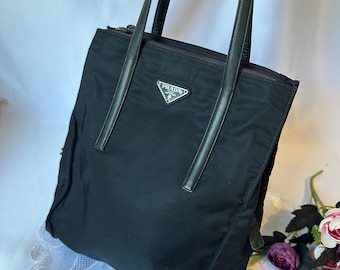 Bolso tote vintage Prada tessuto
