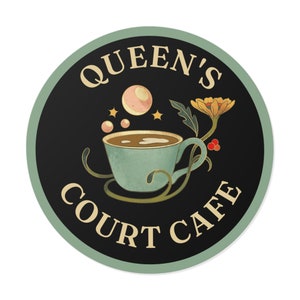 Queen's Court Café vinyl sticker