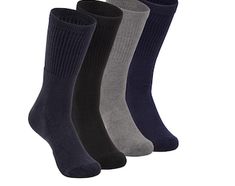 4er-Pack Bambussocken: Unisex Atmungsaktive Terry Kissensocken
