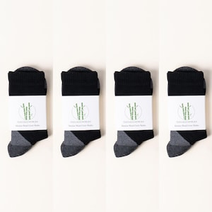 4 Pack Premium Merino Wool Socks | Hiking Socks for Men and Women | Athletic Cushioned Crew Socks | Outdoor Trail Running Mid-calf Sock |
