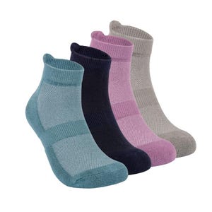 Bamboo Ankle Socks: 4-Pack Solid Colors, Soft & Breathable