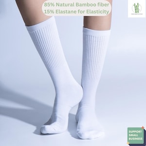 5 Pairs Bamboo Socks: Unisex Breathable Terry Cushion Socks