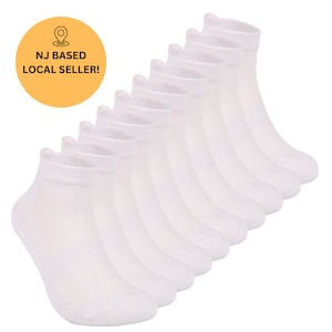 10 Pack Bamboo Ankle Socks: Breathable Terry Cushion Socks