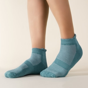 5 Pack Unisex Bamboo Ankle Socks: Breathable Sea Green