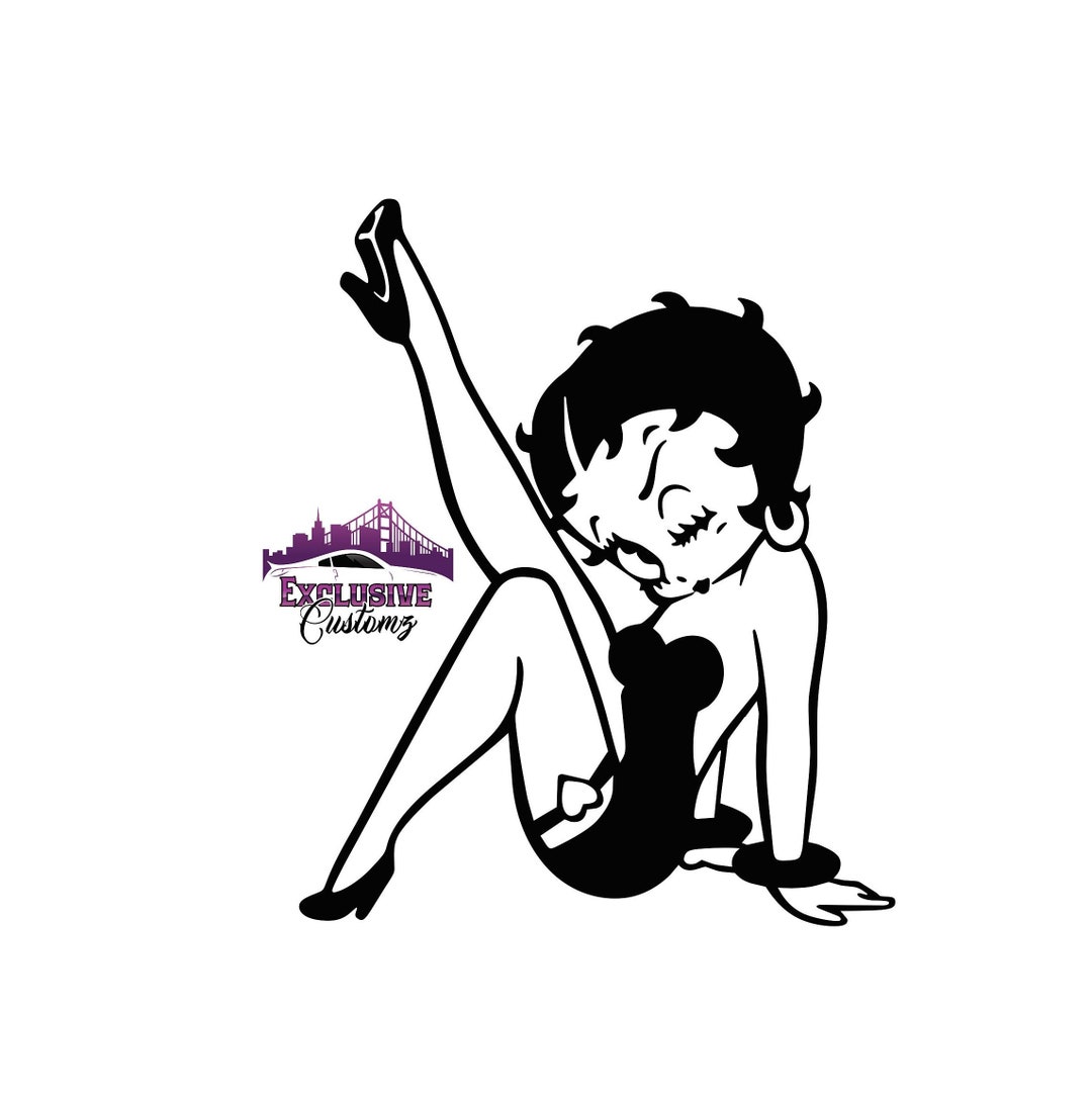 Biker Betty Boop Decal Etsy