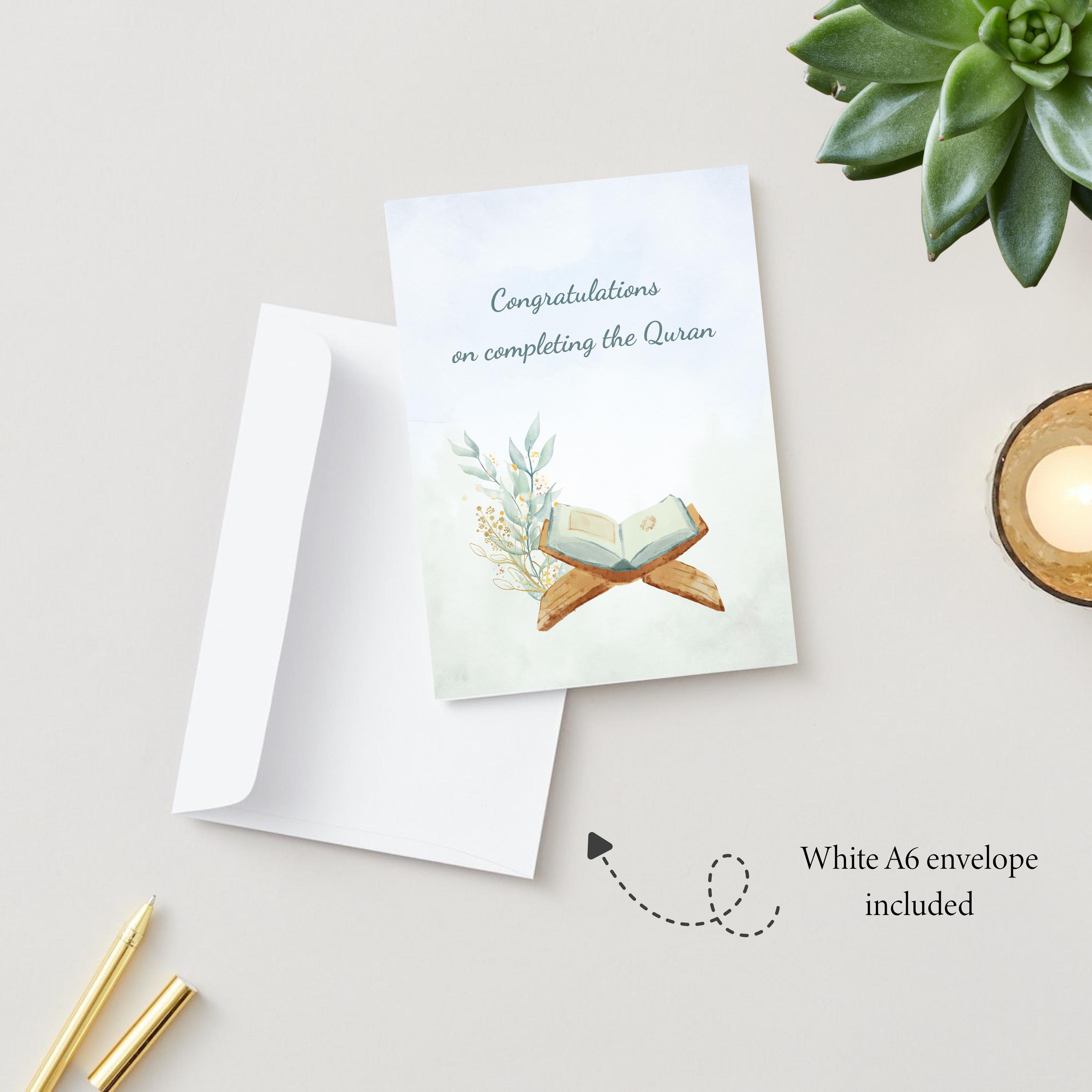 Congratulations on Completing the Quran Islamic Greeting Card for Quran ...