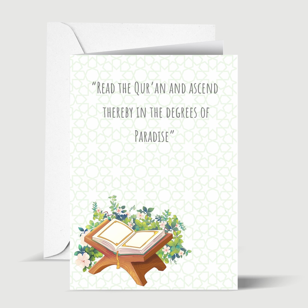 Islamic Greeting Card for Quran Memorisation, Recitation or Ijazah for ...