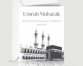 Islamska karta okolicznościowa Umrah Mubarak