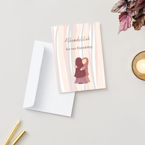 Amie musulmane soeur carte de voeux islamique pour ami amitié carte-cadeau Besties câlins carte-cadeau islamique amitié musulmane amour