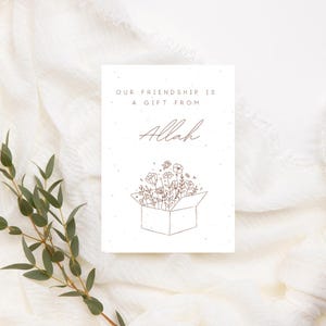 Islamic Greeting Card for Friend Friendship Greeting Card Muslim Best Friend | Bestie Gift from Allah Islamic Halal Cheap Greeting Card Gift