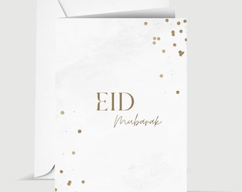 Eid Mubarak Islamic Greeting Card for Eid Al Fitr or Eid Al Adha
