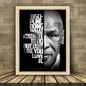 Mike Tyson z motywującym cytatem.