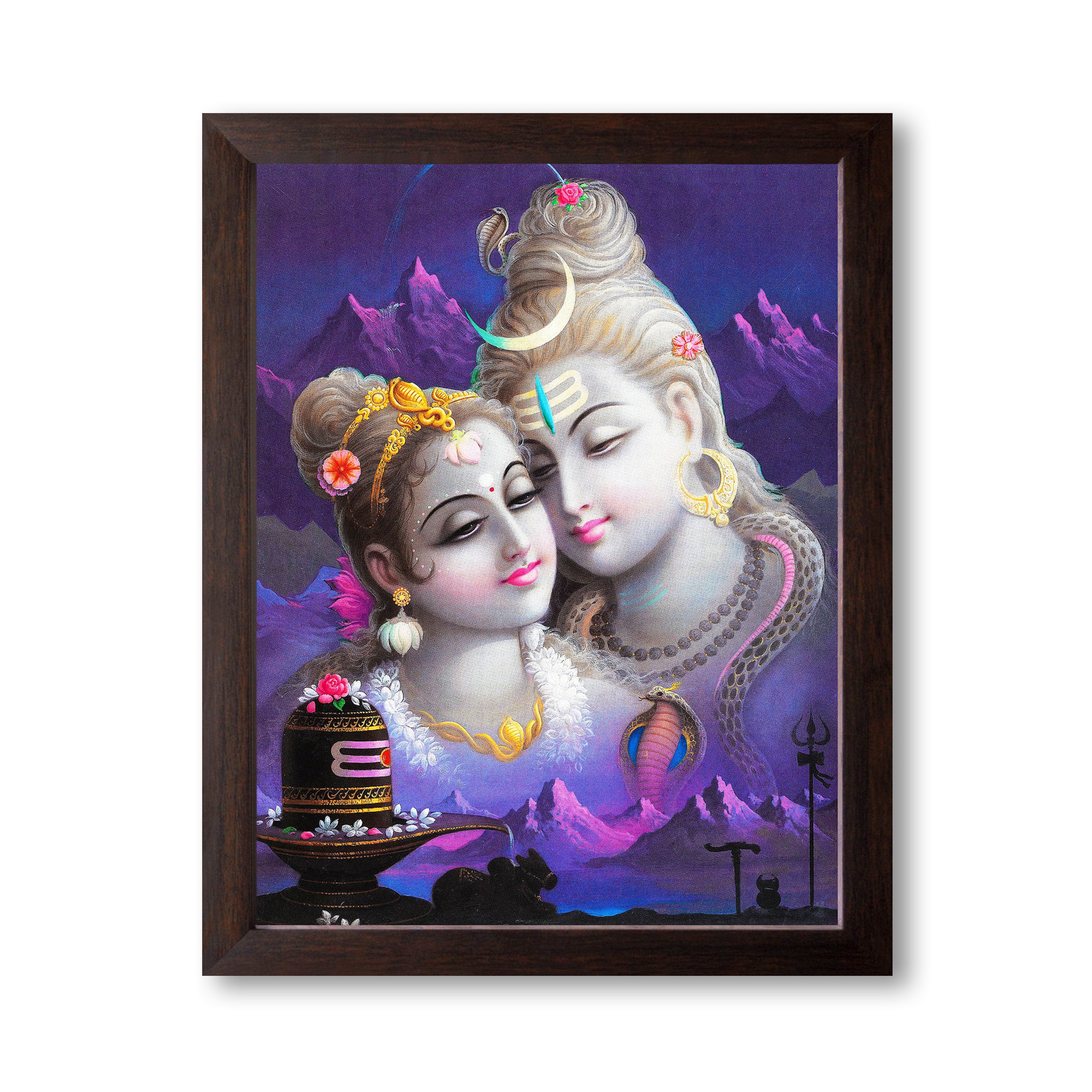 Lord Shiva and Devi Parvati Framed HD Print: Religious Home Decor - Etsy  Israel, image size:2820x2820