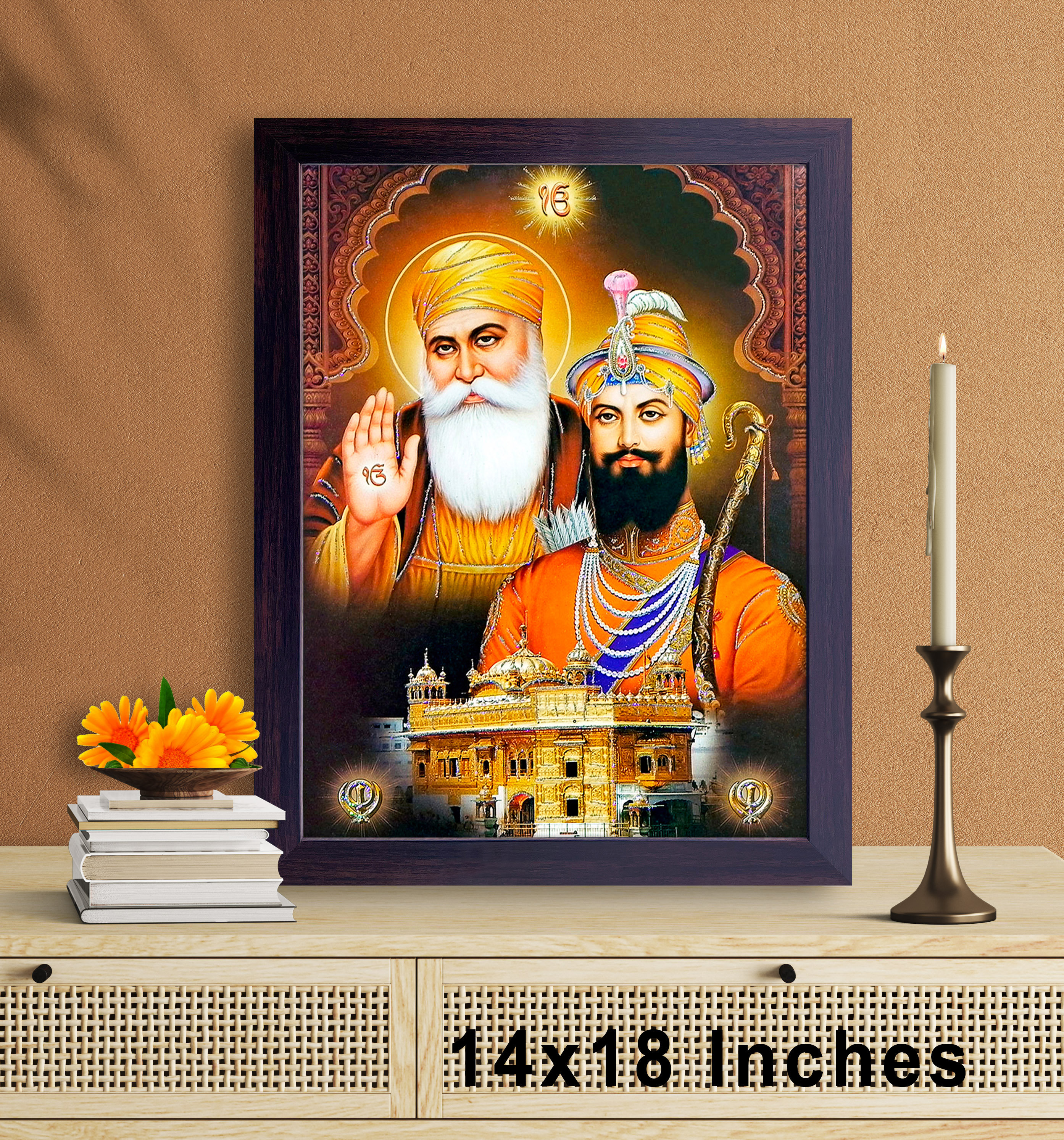 Guru Nanak Dev Ji With Guru Gobind Singh Ji and Golden Temple, HD Printed  Religious \u0026 Decor Picture With Frame. - Etsy Norway, image size:2788x2988