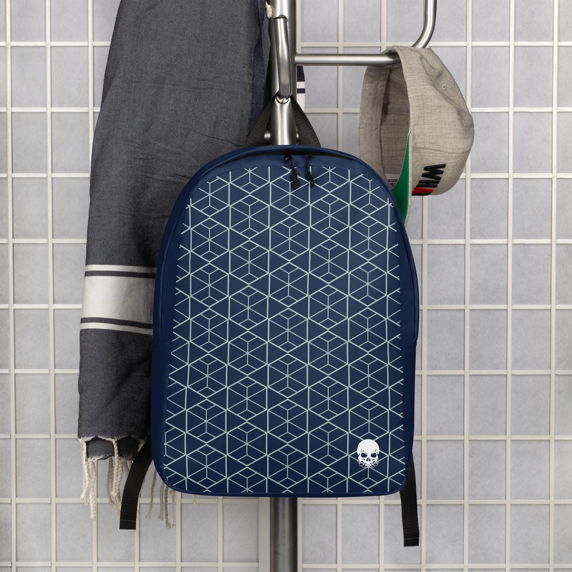 Stylish Blue Geometric Backpack Pastel Prisms Blue Geometric Backpack – Water Resistant  main image 4