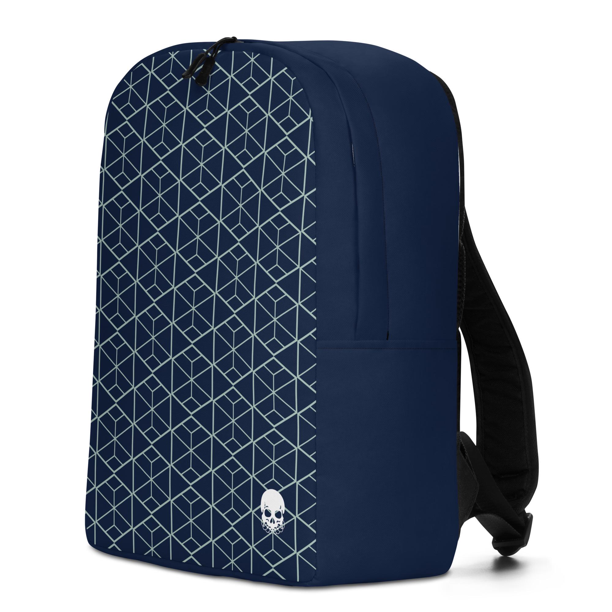 Navy Geometric Backpack: Modern School Travel Bag - Etsy display picture 1