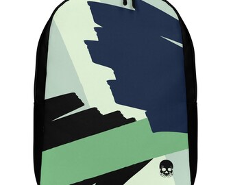 Mochila de camuflaje abstracto: elegante mochila azul y verde