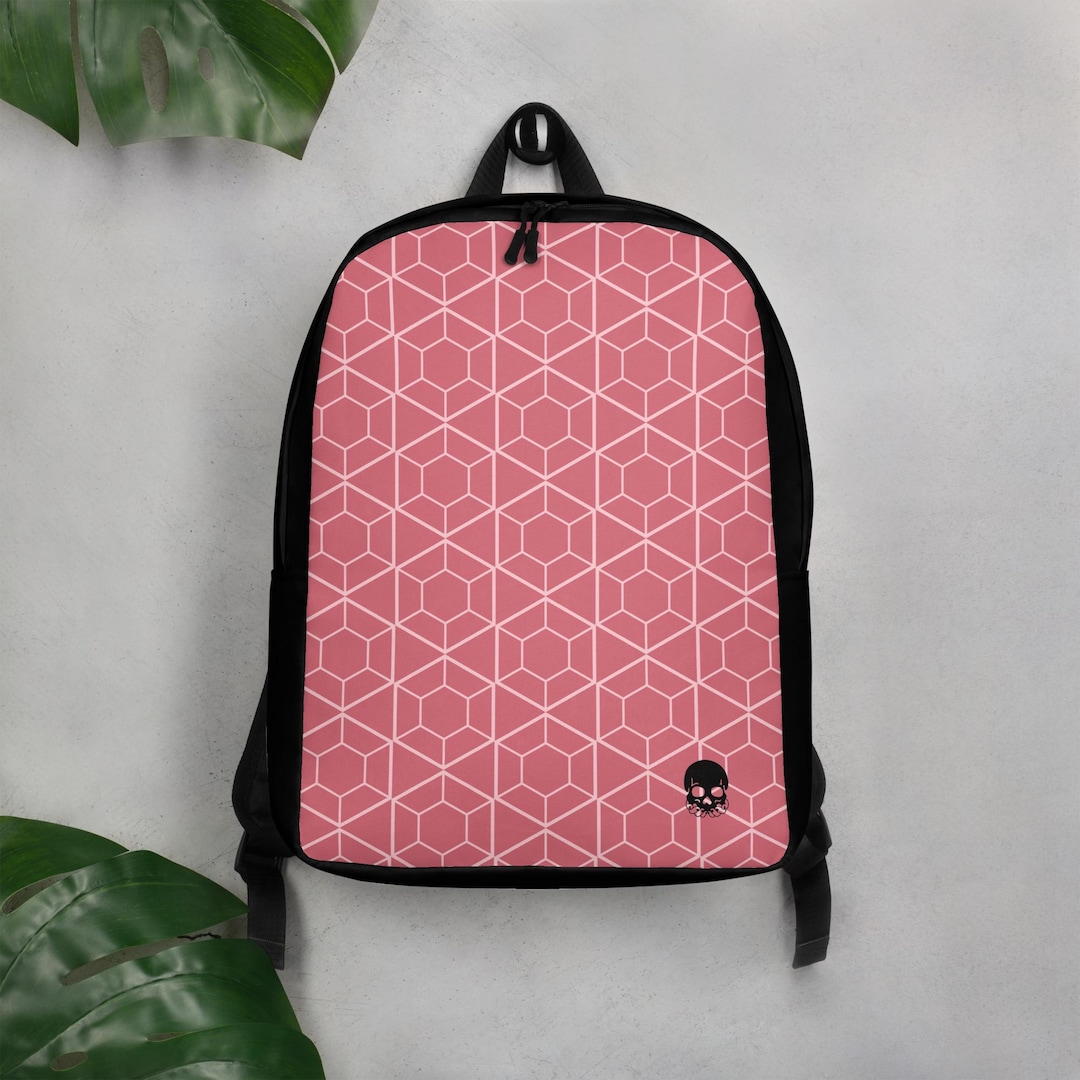 Geometric Rucksack Pink Geometric Backpack: Skullgrasp Stylish Rucksack - Etsy