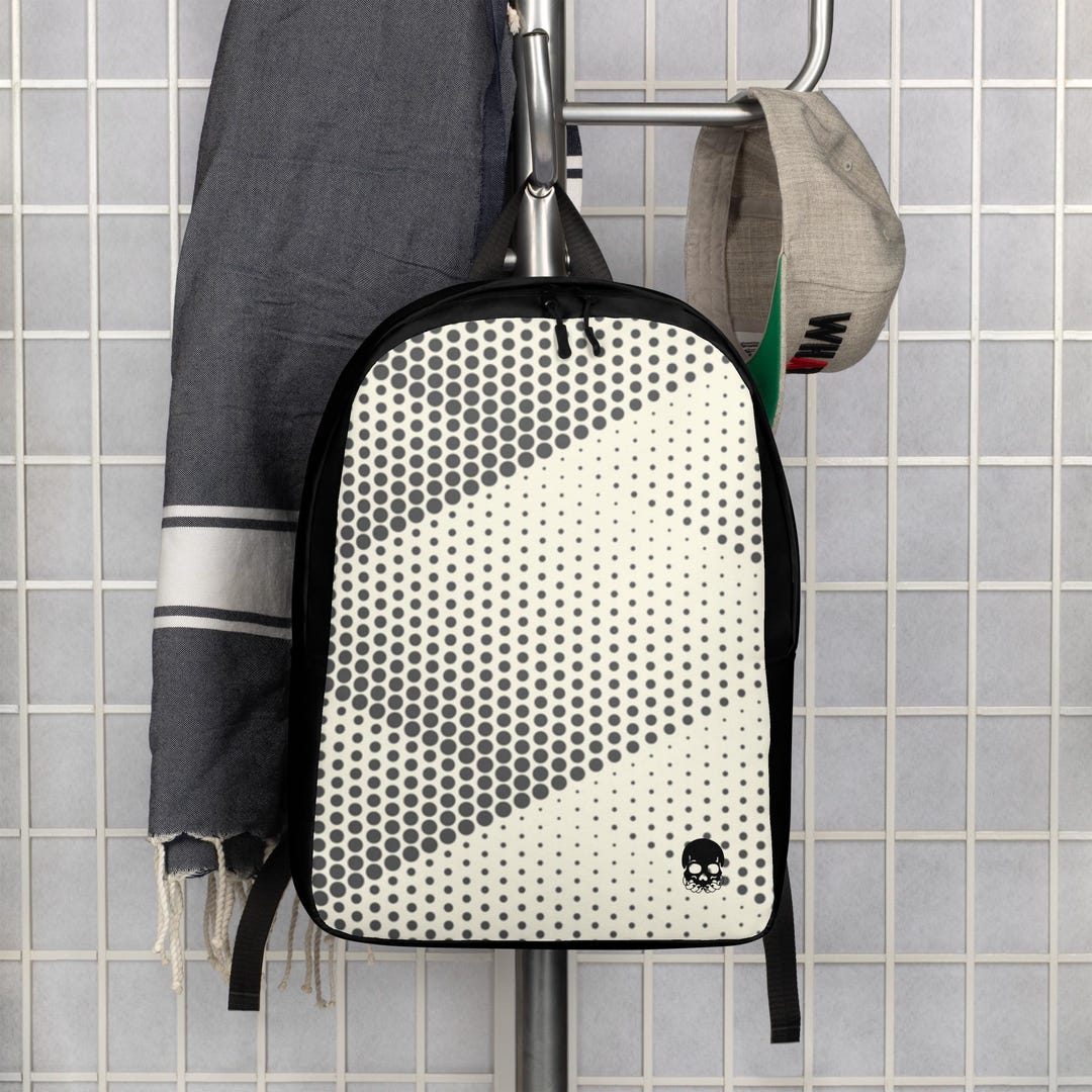 Geometric Rucksack Dotted Geometric Backpack Black & Grey | Modern 15