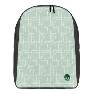 Sac à dos vert clair à motif carré, sac à dos unique au design subtil, sac d'étudiant moderne, élégant, parfait pour l'école, le travail ou les voyages