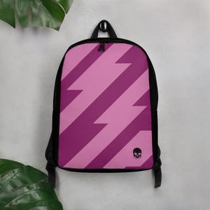 Zaino con fulmine viola: zaino moderno per studenti