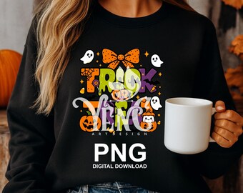 Trick or Treat PNG: Spooky Season Halloween Design (Digital Download)
