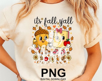 Its Fall Y'all PNG: Autumn Coquette Clipart (Digital Download)