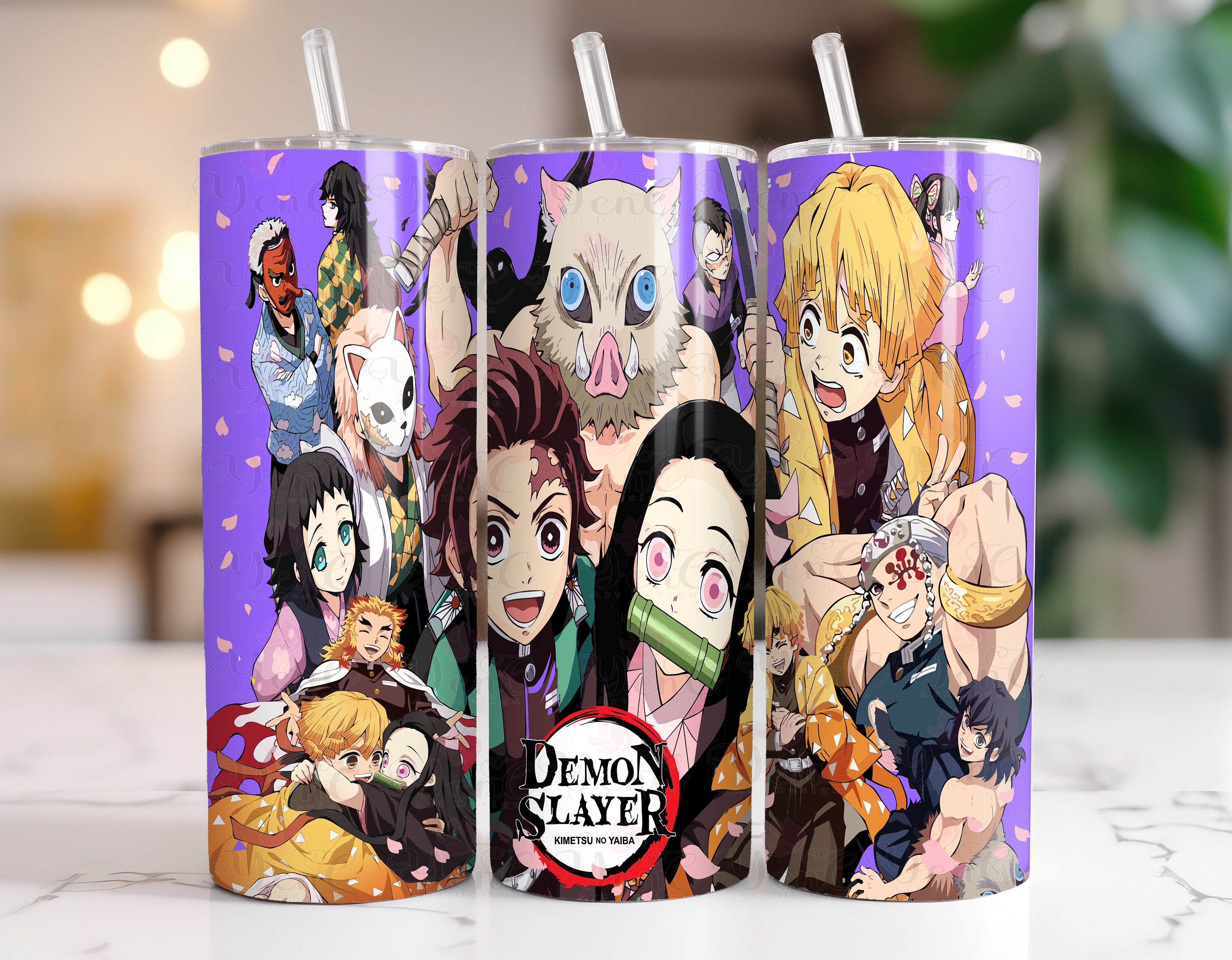 Caneca Zenitsu Demon Slayer Kawaii Anime Manga Otaku 002